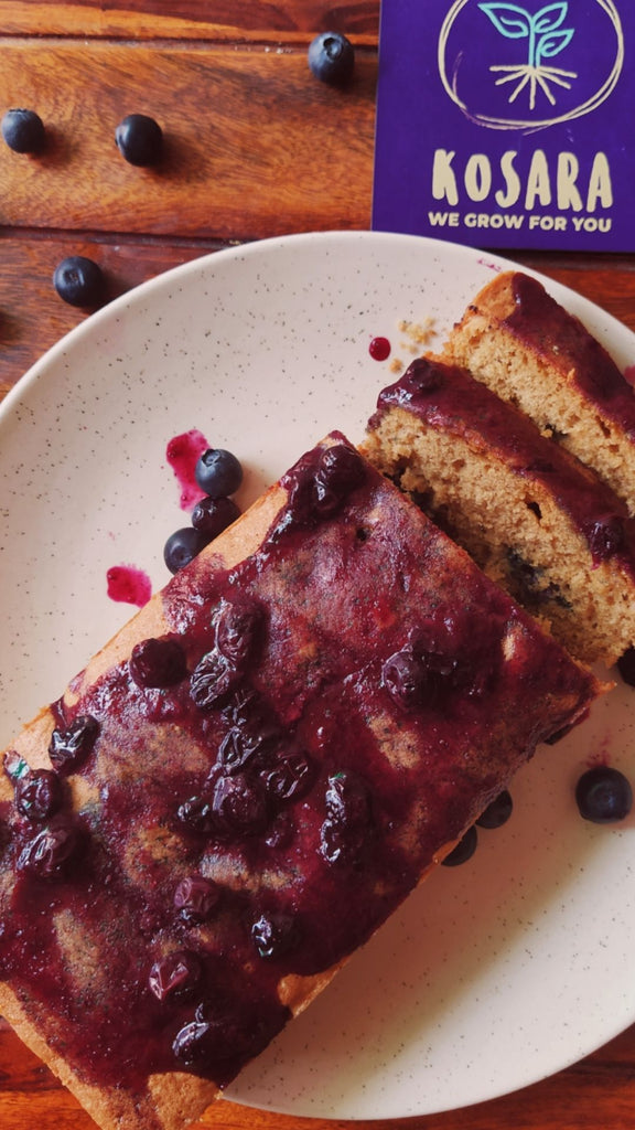 Blueberry Loaf Cake Using Hydroponically Grown Blueberries
